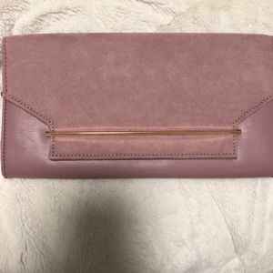 Purple and gold Aldo clutch